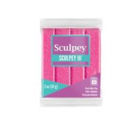 Sculpey Polymer Clay 2OZ Argile polymère PNK GLTTR 56,7 g, Plastique, Rose pailleté