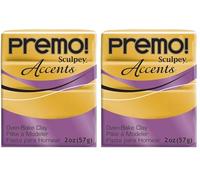 Sculpey Premo Accent, PE02 5055, Doré (Lot de 2)