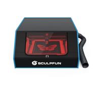 SCULPFUN B1 Boîtier laser pour machine de gravure laser S6 pro/S9/S10/S30, protection des yeux, ignifuge, étanche, insonorisant, avec ventilateur d'échappement, barre LED