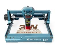 SCULPFUN C1 3W Graveur laser miniature, 10 000 mm/min, zone de gravure 150 x 130 mm, point comprimé ultra-fin de 0,04 mm, filtration efficace de 100 à 500 nm