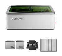 SCULPFUN E1 Dual Graveur laser avec module lasers bleu 12 W et infrarouge 3 W, Positionnement précis par caméra, machine de gravure laser pour loisirs créatifs, bricolage et petites entreprises