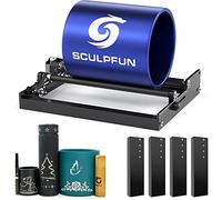 SCULPFUN Graveur laser rotatif, zone de gravure 6-150 mm, 4 hauteurs de métal, empêche le glissement, pour gravure laser, cylindre de pot