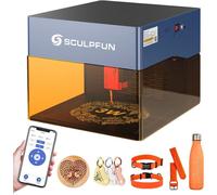 Sculpfun iCube 3W graveur Laser Portable, Machine de gravure avec filtre de fumée, alarme de température, zone de gravure 130x130mm