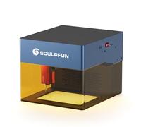 SCULPFUN iCube Machine à Graver Laser, 3 W, 0,02 mm, Mise au Point Laser, avec Filtre à fumée, Gravure Laser Portable pour Bois, Papier, Cuir, 10 000 mm/Min Haute Vitesse