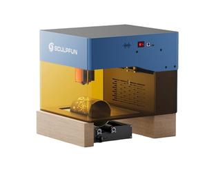 SCULPFUN iCube Pro 5W Graveur laser avec rouleau rotatif RA Mini, machine de gravure laser portable avec filtre anti-fumée et alarme de température, gravure d'objets cylindriques