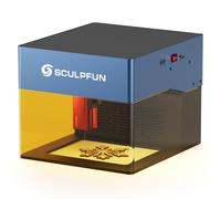SCULPFUN iCube Pro 5W Graveur laser point laser 0,06mm,vitesse de gravure 10 000 mm/min, carte mère 32 bits, lentille remplaçable,filtre à fumée,alarme de température,connexion application,130x130mm