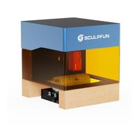 SCULPFUN iCube Pro Max Machine de gravure laser avec mini rouleau RA, puissance de sortie laser 10 W, outil de gravure pour métal/verre/bois/bricolage