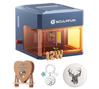 SCULPFUN iCube Ultra 12W Graveur laser portable de bureau entièrement fermé zone de travail 150 x 150 mm avec filtre anti-fumée
