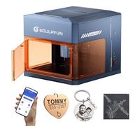 SCULPFUN iCube Ultra 12W Machine de Gravure Laser, Graveur Laser avec APP SCULPFUN, Machine Laser Entièrement Fermée, Découpe Laser Bois avec Filtre à Fumée, Zone de Travail 150x150mm