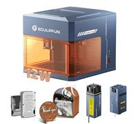 SCULPFUN iCube Ultra Dual Graveur laser de bureau laser 12 W + laser infrarouge 1,2 W, machine de gravure laser entièrement fermée, zone de travail 150 x 135 mm avec filtre à fumée