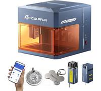 SCULPFUN iCube Ultra Dual Laser Graveur Laser Fermé, 12W Diode + 1.2W Infrarouge, Machine de Gravure et Découpe avec Filtre à Fumée, Autofocus et Sécurité Classe 1, Zone de gravure 150x135mm