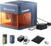 SCULPFUN iCube Ultra Graveur Laser Double module avec plaque nid d'abeille et assistance pneumatique, laser diode 12 W + laser infrarouge 1,2 W, machine à graver laser découpeuse portable