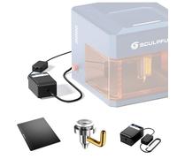 SCULPFUN iCube Ultra Kit de pompe à air avec sortie de pression d'air haute stabilité, planche de coupe spéciale pour lames et buse d'air