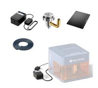 SCULPFUN Kit d'assistance pneumatique et plaque alvéolée pour machine de gravure laser iCube Ultra, pompe à air silencieuse, tapis de découpe durable, installation facile
