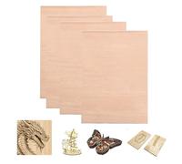 SCULPFUN Lot de 4 plaques de contreplaqué en acajou - 3 mm d'épaisseur - 30 cm x 20 cm - Bois non traité pour travaux manuels, gravure laser et découpe