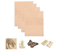SCULPFUN Lot de 4 plaques de contreplaqué en bois de cerisier de 3 mm d'épaisseur 30 cm x 20 cm Bois non traité pour travaux manuels, gravure laser et découpe
