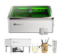 SCULPFUN Machine de gravure laser E1 Pro 21 W Classe 1 | Avec rouleau rotatif RA Pro Max, caméra HD, pieds de support, Air Assist et plaque en nid d'abeille, zone de travail 400 x