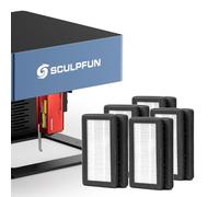 SCULPFUN Machine de gravure laser iCube Zone iCube Pro Max Filtre original Coton Set de 5 pièces Filtre standard Coton Filtre Coton Facile à installer Prévention des vapeurs nocives