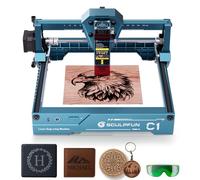 SCULPFUN Mini graveur laser C1, machine de gravure laser portable 3W avec point ultra fin de 0,04 mm, travail pour les débutants, contreplaqué, cuir, papier kraft, ardoise, zone de gravure 150x130mm