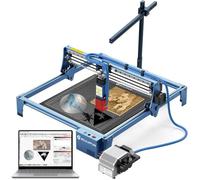 SCULPFUN S10 Machine à Graver laser 10W avec caméra CAM500 Lightburn Laser Honeycomb,400x400x22mm table en nid d'abeille, Air Assist