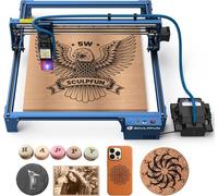 SCULPFUN S30 5W Graveur Laser avec Air Assist Automatique, haute précision 0,06 x 0,06 mm Machine de Gravure et Découpe Laser 2 en