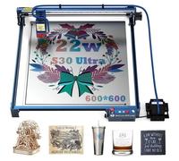 SCULPFUN S30 Ultra 22 W Graveur laser précision de coupe élevée de 0,005 mm avec kit de réparation laser gravure laser 600 x 600 mm