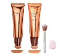 Sculpt Tape & Blush Duo - Blush And Bronzer,2 In 1 Liquid Contour Beauty Wand,Waterproof Liquid Blush Wand For Women,Lightweight Blendable For Shading, Flushed Cheeks (03#+05#, Same size)