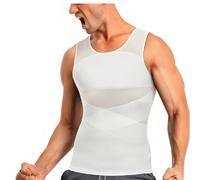 SculptBody - Gilet Gainant 2.0, avec Double Compression, modelage tridimensionnel à 360°, idéal for Le Sport et Les Loisirs(White,Medium)