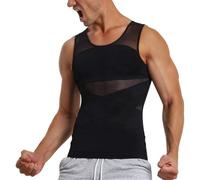 Sculptcore - Shaper Vest 2.0, Sculptcore - Men's Tight Tummy Underwear Tank Top, Men's Shapewear (Black,Large)