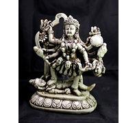sculpté à la main en méditation hindou Déesse Kali Résine Idol Sculpture Statue de taille 15,2 x 11,2 cm