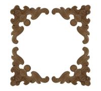 Sculpté Applique 20 Pièces D'Appliques En Bois Massif En Forme D'Ailes De Chauve-Souris Et De Fleurs Style Chinois Pour Portes De Placard Miroirs Et Cadres Photo 8 X 8cm