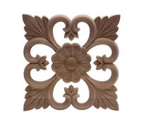 Sculpté Unique Antique Bois Cadre Applique Bois Decal Onlay Fleur Long Bois Meubles Décoration Accessoires Cabinet, B33,2