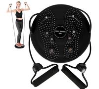Sculpteur de taille, disque de torsion de la taille, exercice de torsion pour la taille, planche de torsion avec semelle de massage et bandes de résistance, pour exercices d'aérobic et d'entraînement