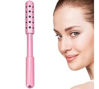 Sculpteur Facial Welyss, Rouleau de Drainage Lymphatique pour le Visage, Outil de Massage Facial Liftant (Rose)