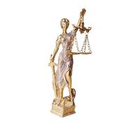 Sculpture à justice, Statue de déesse d'équité justice - Décoration statue d'équité aveugle en résine - Figurine miniature déesse peinte à la main en résine pour chambre à coucher, maison, entrée, bar