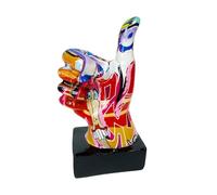 Sculpture à la Main - Statue Unique en résine à Main, Figurine d'art Abstrait coloré | Décor de Signe de Paix Pouces Le Haut, Statue Artistique de Geste de la Main pour Bureau, étagère, Bureau, s