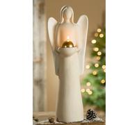 Sculpture ange avec bougie à chauffe-plat-modèle lUCIA de la sculpture gilde francis