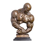 Sculpture Artisanat Décoratives Bronze Bodybuilder Muscle Man Statue Sculpture Bronze Muscle Homme Figurines Art pour Gym Décorations Cadeaux, Ds-505