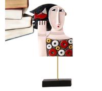 Sculpture artistique abstraite de visage humain, sculpture en résine de visage humain, sculptures modernes en résine pour chambre à coucher, bureau, salon