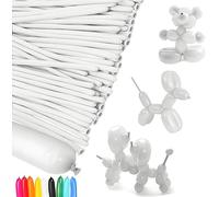 Sculpture Ballon, 100 Pièces Blanc Long Ballons Magiques en Latex pour Anniversaires, Party, Cérémonie de Mariage, La Fête Ou en Déco