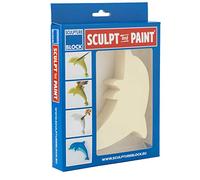 Sculpture Block Bloc de modelage en mousse rigide Blanc, mousse rigide Mousse dure, Blanc., Delfin