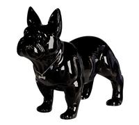 Sculpture Bulli Bouledogue en céramique 35 cm noir chien art figure