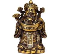 Sculpture CAI Shen Statue Dieu de la Fortune Richesse Bouddha Porte-Bonheur Collection Bureau Zen Cadeau Statue Ornement Mascotte