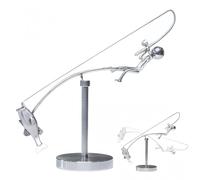 Sculpture cinétique du pêcheur - Équilibrage M/etal Art Décoration de bureau Statue et jouet de bureau relaxant, cadeau de pêche unique pour homme, papa, mari, ornements élégants de salon et