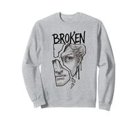 Sculpture classique brisée - Statue de visage Blackwork Minimal Sweatshirt