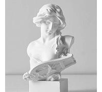 Sculpture classique en forme de buste masculin - Statue en résine de style grec pour décoration de bureau et de maison, 15 x 15 x 8 cm, modèle d'esquisse d'étude pour les amateurs d'art