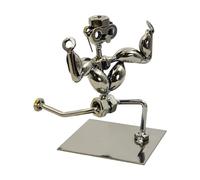 Sculpture créative rétro en métal Musculaire Fitness Sport Sculpture Collection Étagère Art Artisanat Écrous et Boulons Ornements Statue Cadeau pour Maison Bureau Enfant Homme Garçon Athlètes (853)