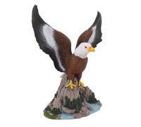 Sculpture d'aigle décorative réaliste en résine, symbolisant la Noblesse et Le Courage. Idéale pour Un Bureau, Une véranda ou Un Espace extérieur.