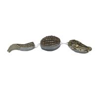 Sculpture d'alligators Life Like - Leurre de piscine pour aquariums d'intérieur et d'extérieur - Figurine décorative en résine pour reptiles d'extérieur