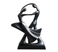 Sculpture D'amoureux De Danse|Figurine En Résine De Couple De Danse Créative|Statue Abstraite D'art Moderne|Figurine De Fiançailles De Mariage De Mode Romantique,B-22x6,5x30cm(8,6x2,5x11,8 Pouces)